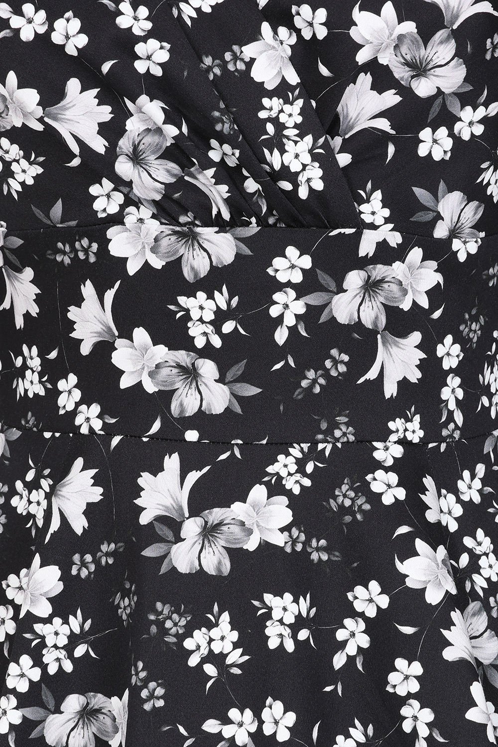 Suzy Monochrome Floral Swing Dress in Extended Sizing